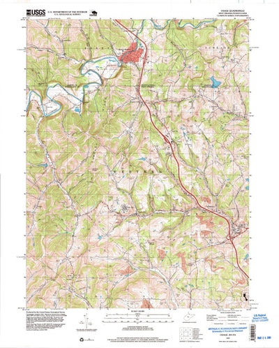 United States Geological Survey Osage, WV-PA (1997, 24000-Scale) digital map