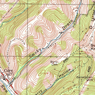 United States Geological Survey Osage, WV-PA (1997, 24000-Scale) digital map