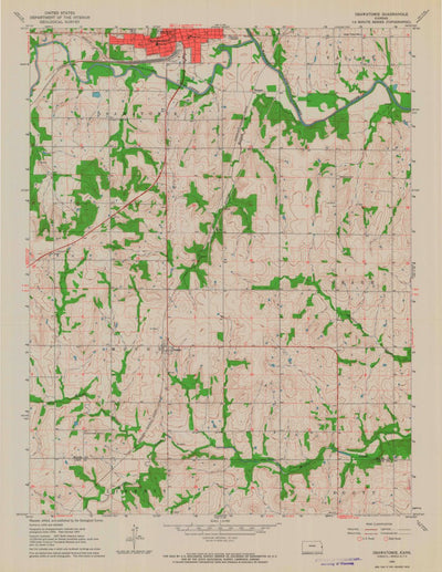 United States Geological Survey Osawatomie, KS (1963, 24000-Scale) digital map