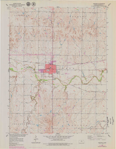 United States Geological Survey Osborne, KS (1953, 24000-Scale) digital map