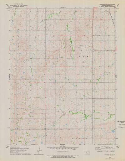 United States Geological Survey Osborne SE, KS (1978, 24000-Scale) digital map