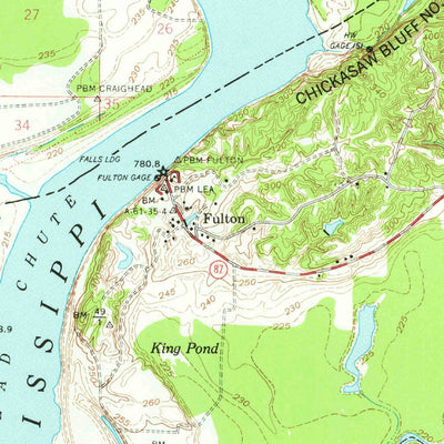 United States Geological Survey Osceola, AR-TN (1963, 62500-Scale) digital map