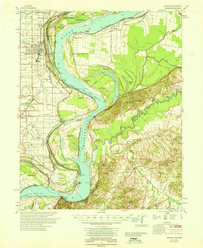 United States Geological Survey Osceola, AR-TN (1965, 62500-Scale) digital map