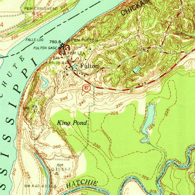 United States Geological Survey Osceola, AR-TN (1965, 62500-Scale) digital map