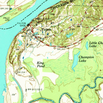 United States Geological Survey Osceola, AR-TN (1977, 62500-Scale) digital map