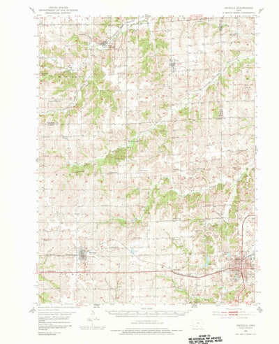 United States Geological Survey Osceola, IA (1951, 62500-Scale) digital map