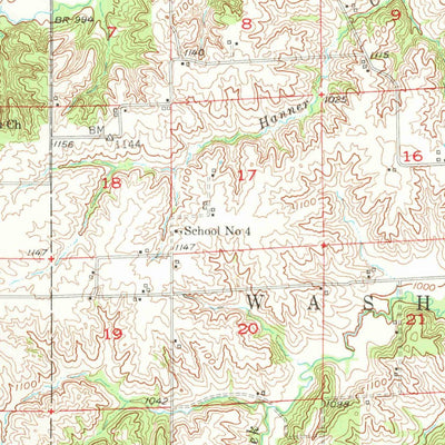 United States Geological Survey Osceola, IA (1951, 62500-Scale) digital map