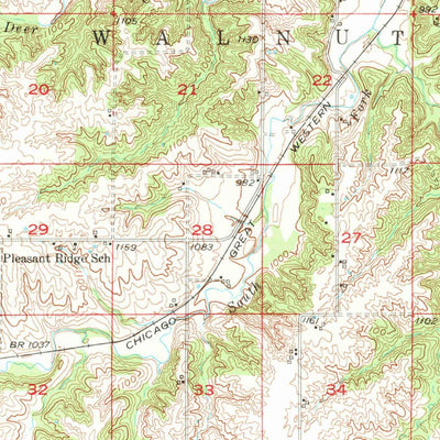 United States Geological Survey Osceola, IA (1951, 62500-Scale) digital map
