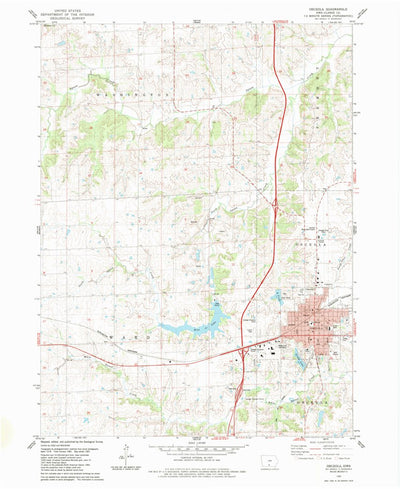 United States Geological Survey Osceola, IA (1983, 24000-Scale) digital map