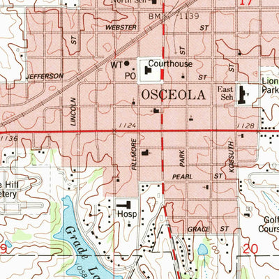 United States Geological Survey Osceola, IA (1983, 24000-Scale) digital map