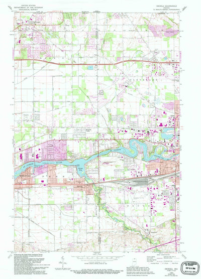 United States Geological Survey Osceola, IN (1969, 24000-Scale) digital map