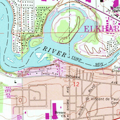 United States Geological Survey Osceola, IN (1969, 24000-Scale) digital map