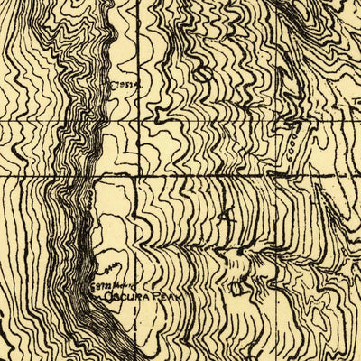 United States Geological Survey Oscura Peak, NM (1918, 125000-Scale) digital map