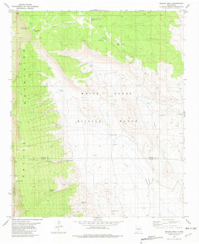 United States Geological Survey Oscura Peak, NM (1982, 24000-Scale) digital map