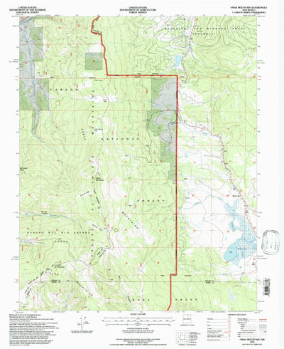 United States Geological Survey Osha Mountain, NM (1995, 24000-Scale) digital map