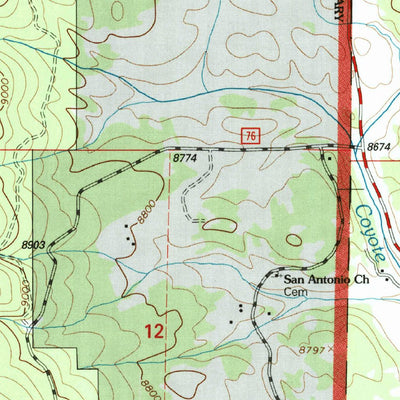 United States Geological Survey Osha Mountain, NM (1995, 24000-Scale) digital map