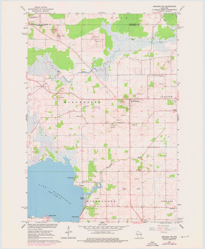 United States Geological Survey Oshkosh NW, WI (1961, 24000-Scale) digital map