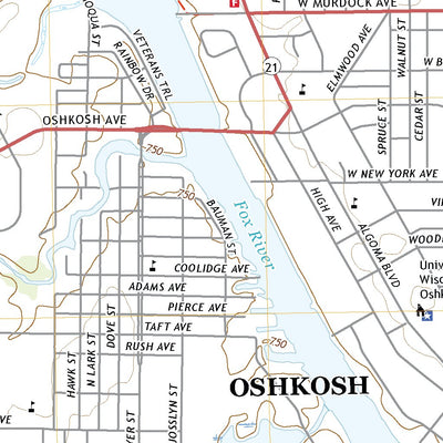 United States Geological Survey Oshkosh, WI (2022, 24000-Scale) digital map
