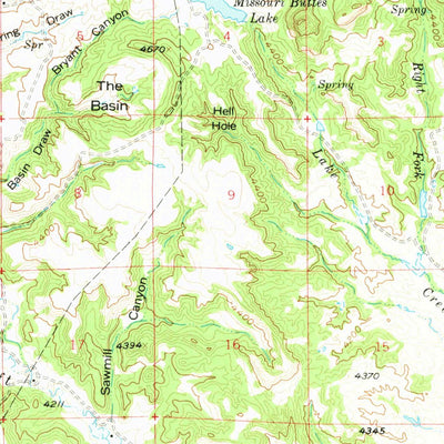 United States Geological Survey Oshoto, WY (1957, 62500-Scale) digital map
