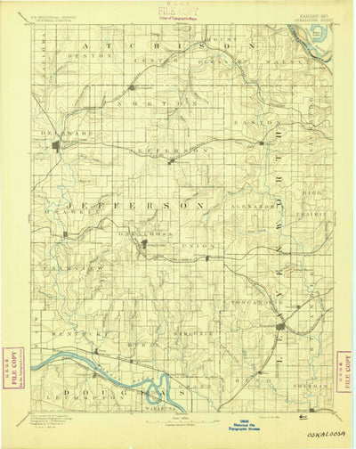 United States Geological Survey Oska Loosa, KS-MO (1894, 125000-Scale) digital map