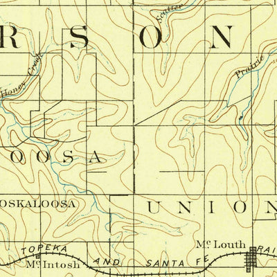 United States Geological Survey Oska Loosa, KS-MO (1894, 125000-Scale) digital map