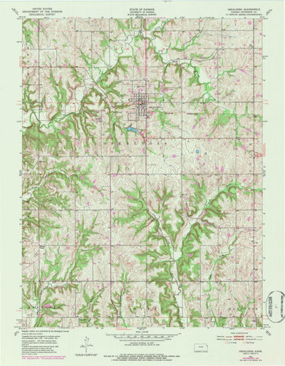 United States Geological Survey Oskaloosa, KS (1951, 24000-Scale) digital map