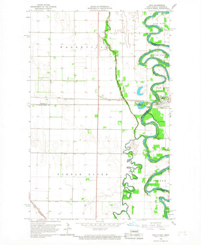 United States Geological Survey Oslo, MN-ND (1966, 24000-Scale) digital map