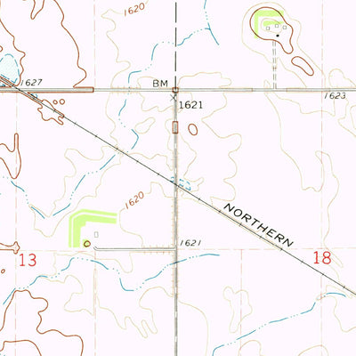 United States Geological Survey Osnabrock, ND (1972, 24000-Scale) digital map