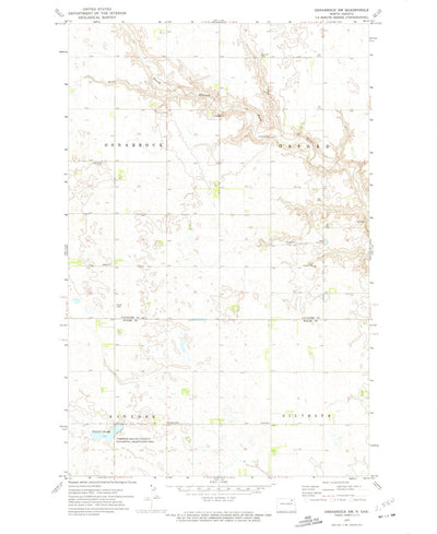 United States Geological Survey Osnabrock SW, ND (1972, 24000-Scale) digital map