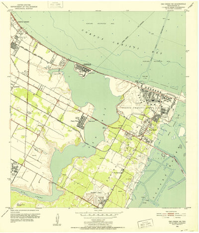 United States Geological Survey Oso Creek NE, TX (1951, 24000-Scale) digital map