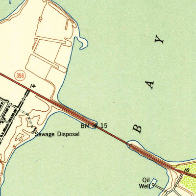 United States Geological Survey Oso Creek NE, TX (1951, 24000-Scale) digital map