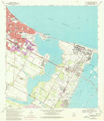 United States Geological Survey Oso Creek NE, TX (1968, 24000-Scale) digital map