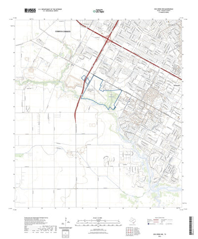 United States Geological Survey Oso Creek NW, TX (2023, 24000-Scale) digital map