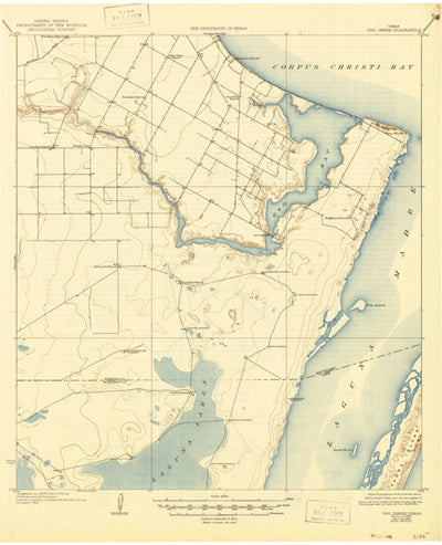 United States Geological Survey Oso Creek, TX (1925, 62500-Scale) digital map