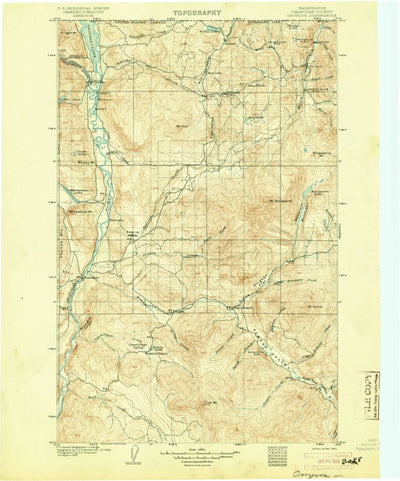 United States Geological Survey Osoyoos, WA (1904, 125000-Scale) digital map