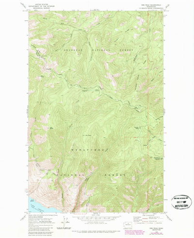 United States Geological Survey Oss Peak, WA (1968, 24000-Scale) digital map