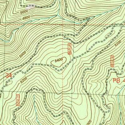 United States Geological Survey Oss Peak, WA (2004, 24000-Scale) digital map