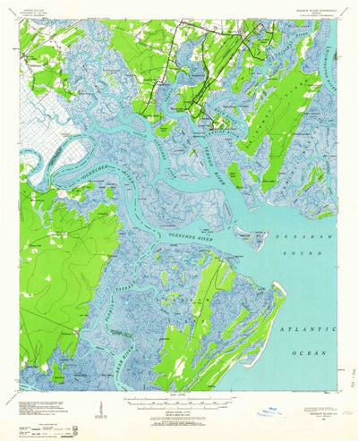 United States Geological Survey Ossabaw Island, GA (1944, 62500-Scale) digital map