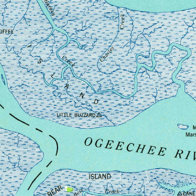 United States Geological Survey Ossabaw Island, GA (1944, 62500-Scale) digital map