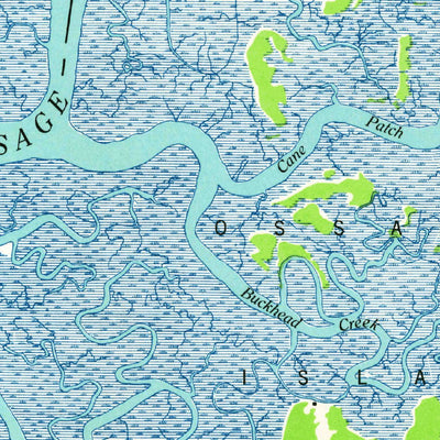 United States Geological Survey Ossabaw Island, GA (1944, 62500-Scale) digital map