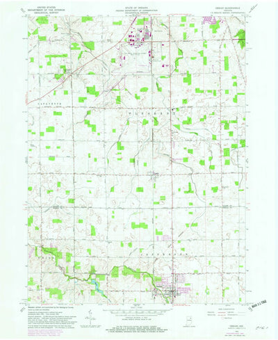 United States Geological Survey Ossian, IN (1962, 24000-Scale) digital map