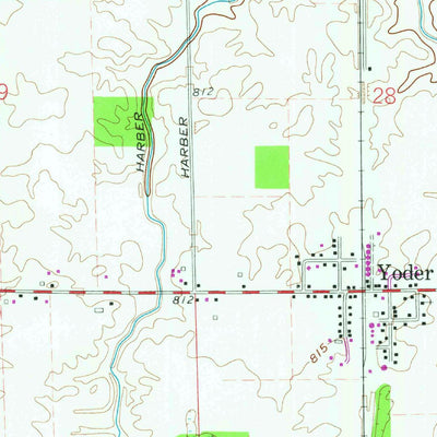 United States Geological Survey Ossian, IN (1962, 24000-Scale) digital map