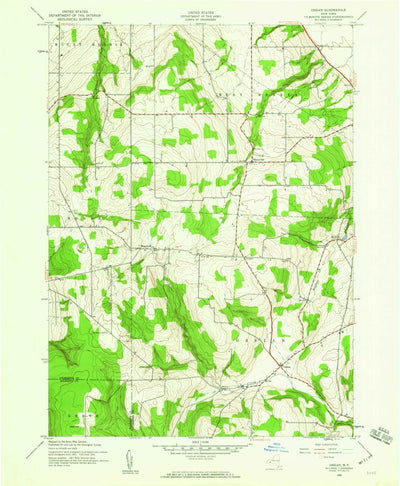 United States Geological Survey Ossian, NY (1943, 24000-Scale) digital map