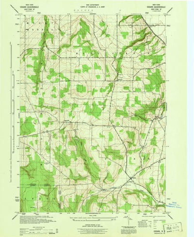United States Geological Survey Ossian, NY (1944, 31680-Scale) digital map