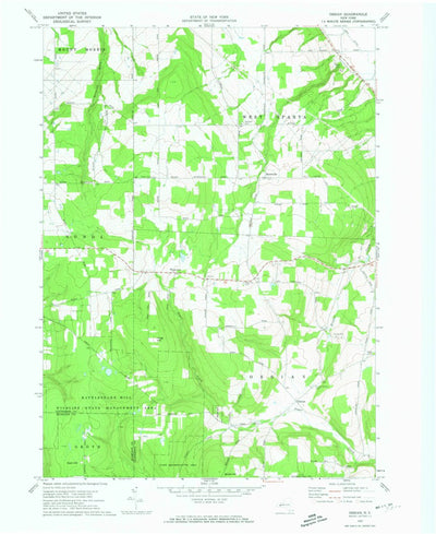 United States Geological Survey Ossian, NY (1972, 24000-Scale) digital map