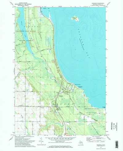 United States Geological Survey Ossineke, MI (1971, 24000-Scale) digital map