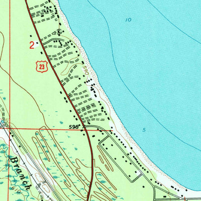 United States Geological Survey Ossineke, MI (1971, 24000-Scale) digital map