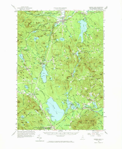 United States Geological Survey Ossipee Lake, NH (1958, 62500-Scale) digital map