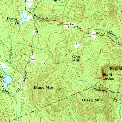 United States Geological Survey Ossipee Lake, NH (1958, 62500-Scale) digital map