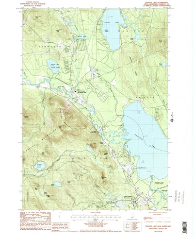 United States Geological Survey Ossipee Lake, NH (1987, 24000-Scale) digital map